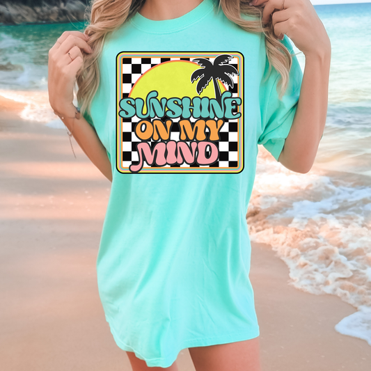 Sunshine On My Mind Comfort Colors Graphic Tee