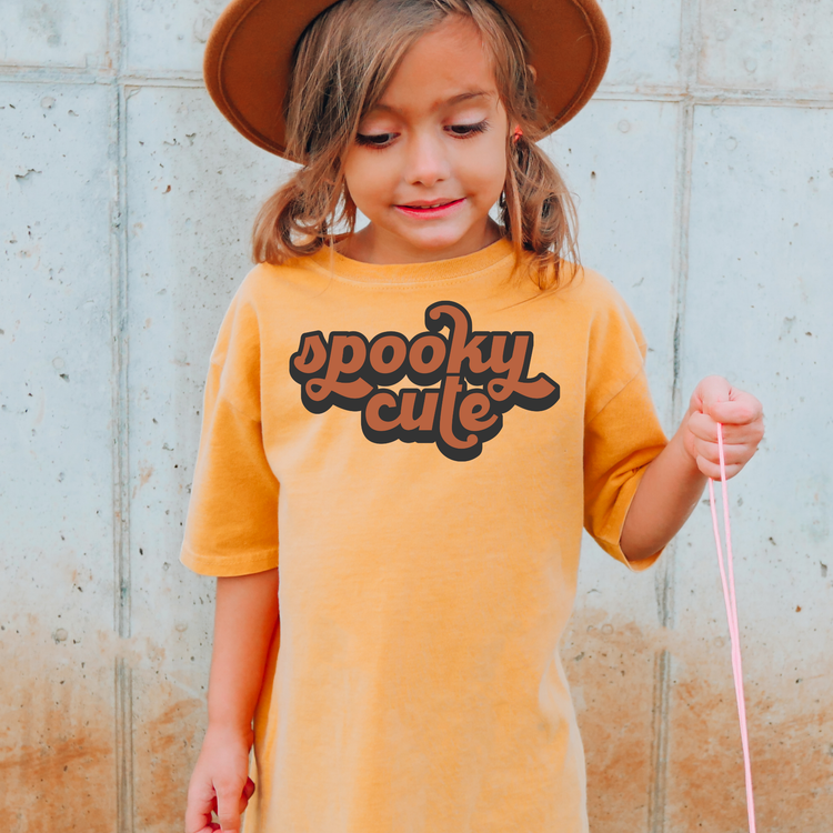 Spooky Cute Comfort Colors Youth Halloween Graphic Tee