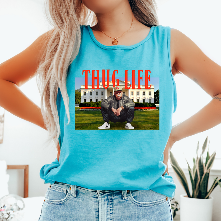 Thug Life Red Comfort Colors Tank Top