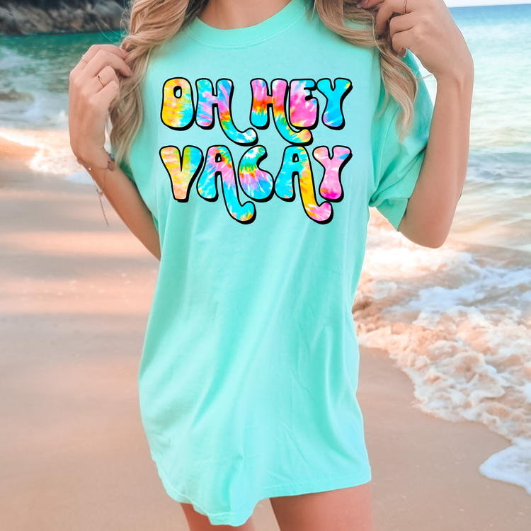 Oh Hey Vacay Summer Comfort Colors Graphic Tee