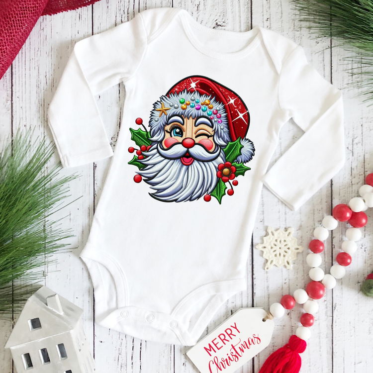 Sparkle Santa Christmas Onesie