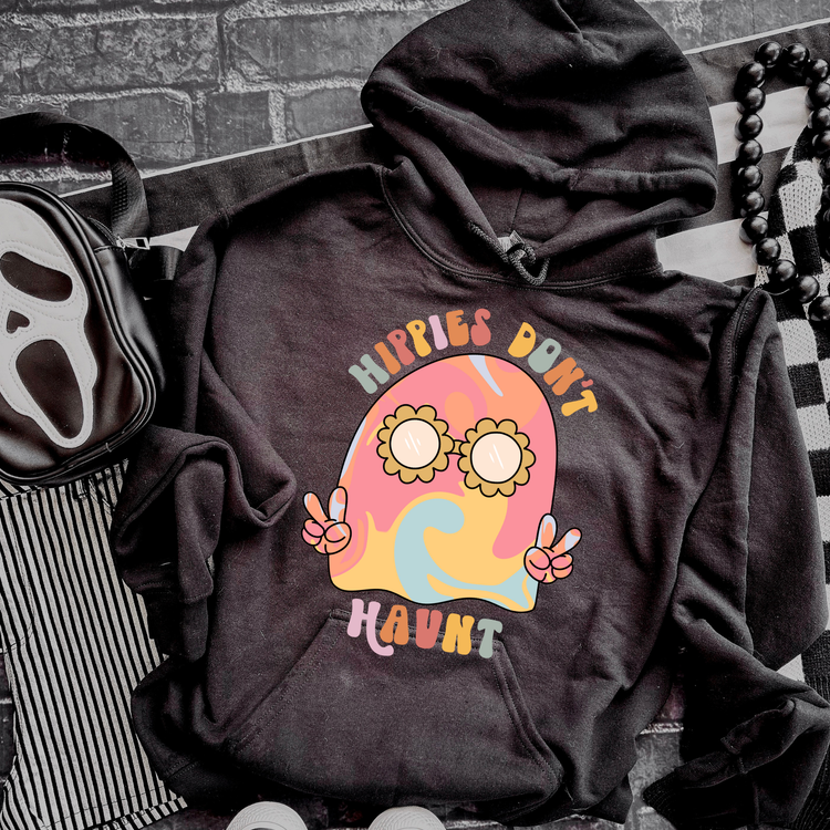 Hippies Dont Haunt Halloween Hoodie