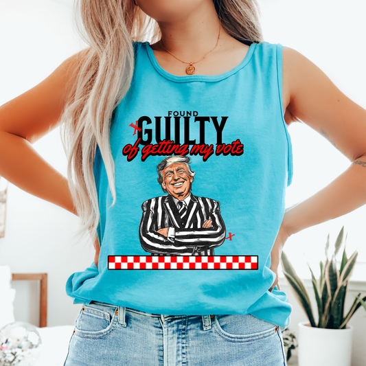 Guilty Of Getting My Vote Comfort Colors Tank Top