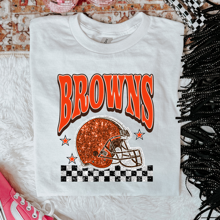 Faux Glitter Browns Graphic Tee