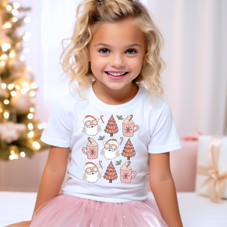 Santa Variation Christmas Kids Graphic Tee