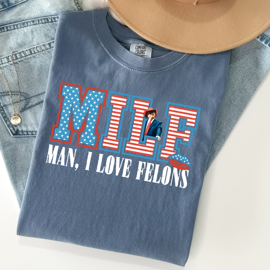 Milf White Comfort Colors Graphic Tee