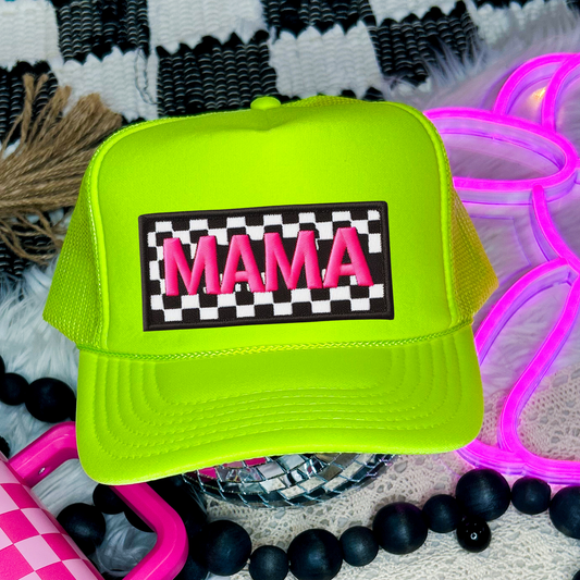 Checkered MAMA Otto Trucker Hat