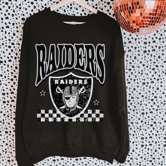 Faux Glitter Raiders Sweatshirt