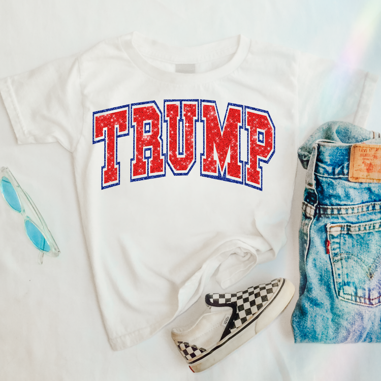 Glitter Trump Kids Political Graphic Tee