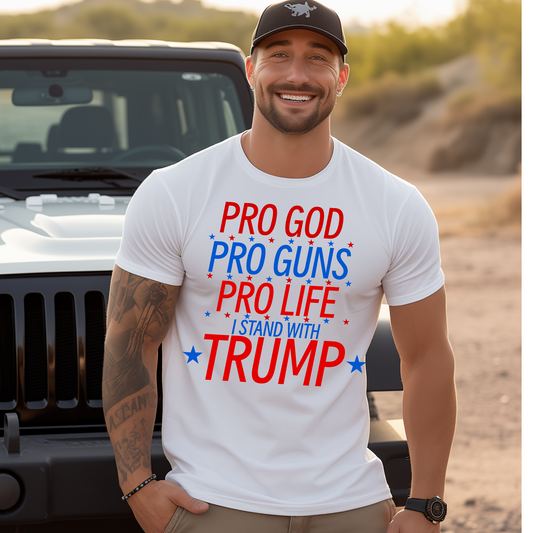 Pro God Pro Guns Political Graphic Tee