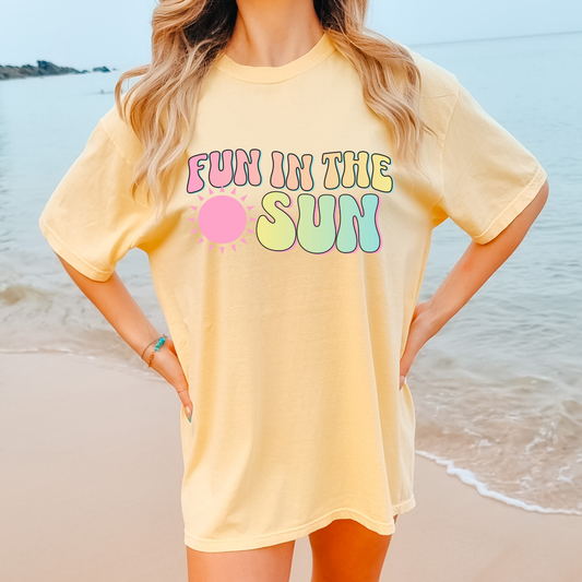 Fun In The Sun Summer Comfort Colors Graphic Tee