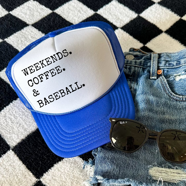 Weekends Coffee And Baseball Otto Trucker Hat