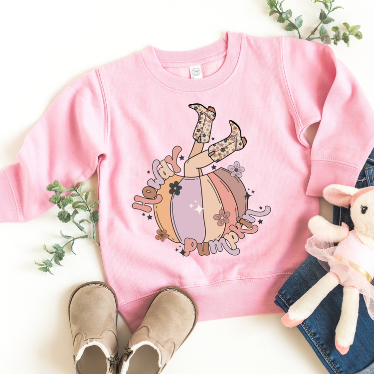 Howdy Pumpkin Kids Sweatshirt