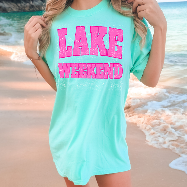 Lake Weekend Summer Comfort Colors Graphic Tee