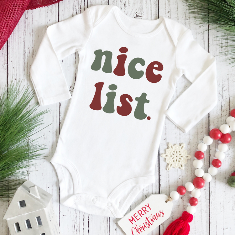 Nice List Christmas Onesie