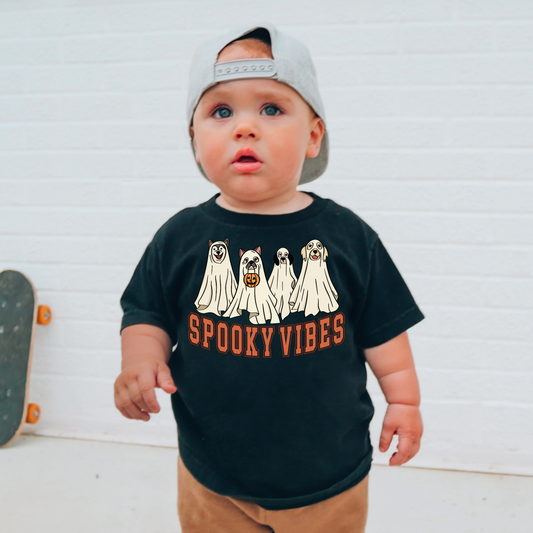 Spooky Vibes Season Halloween Kids Graphic Tee