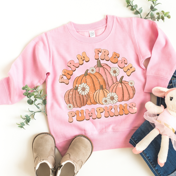 Farm Fresh Pumpkins Kids Sweatshirt