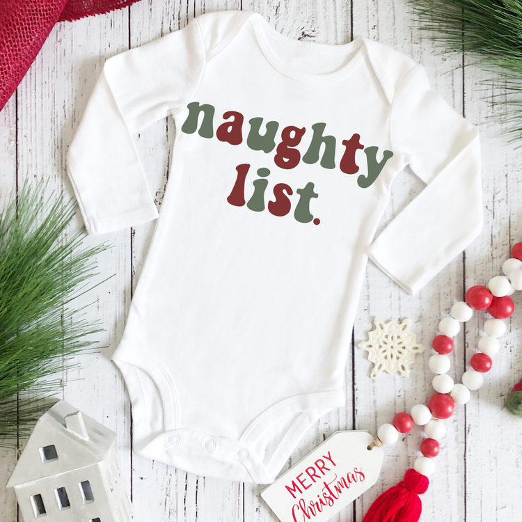 Naughty List Christmas Onesie