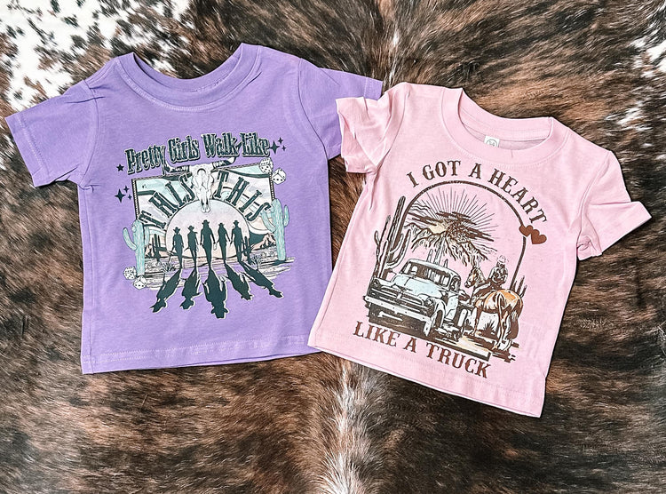 Girls Country Music Graphic Tee Collection