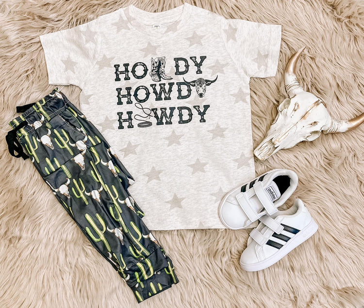 Howdy Natural Stars Kids Graphic Tee