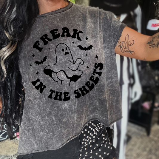 Freak In The Sheets Mineral Washed Halloween Tee