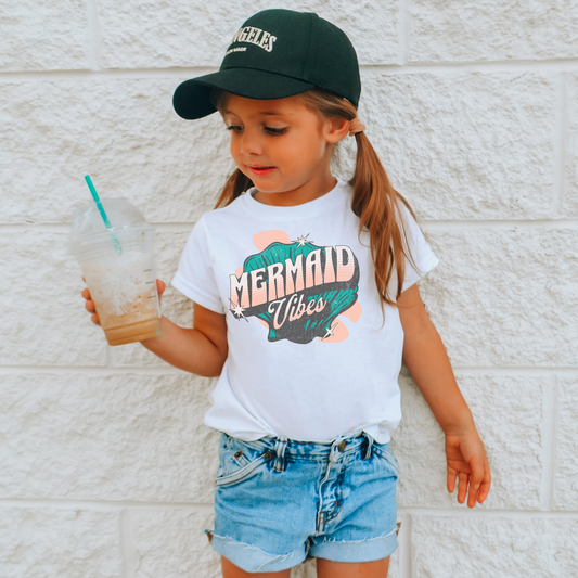 Mermaid Vibes Kid Summer Graphic Tee