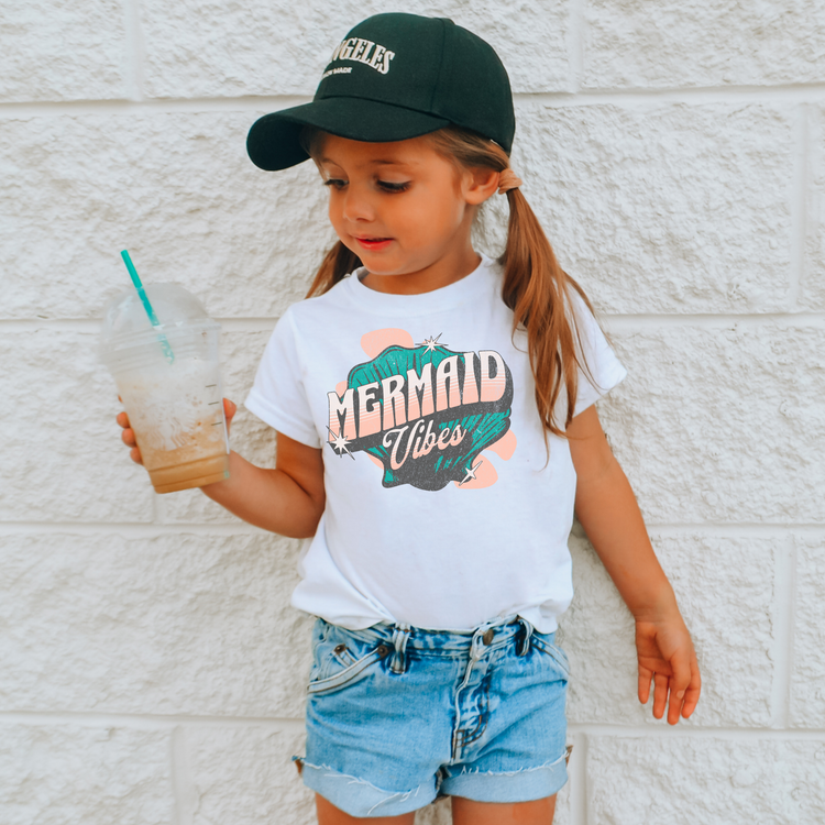 Mermaid Vibes Kid Summer Graphic Tee