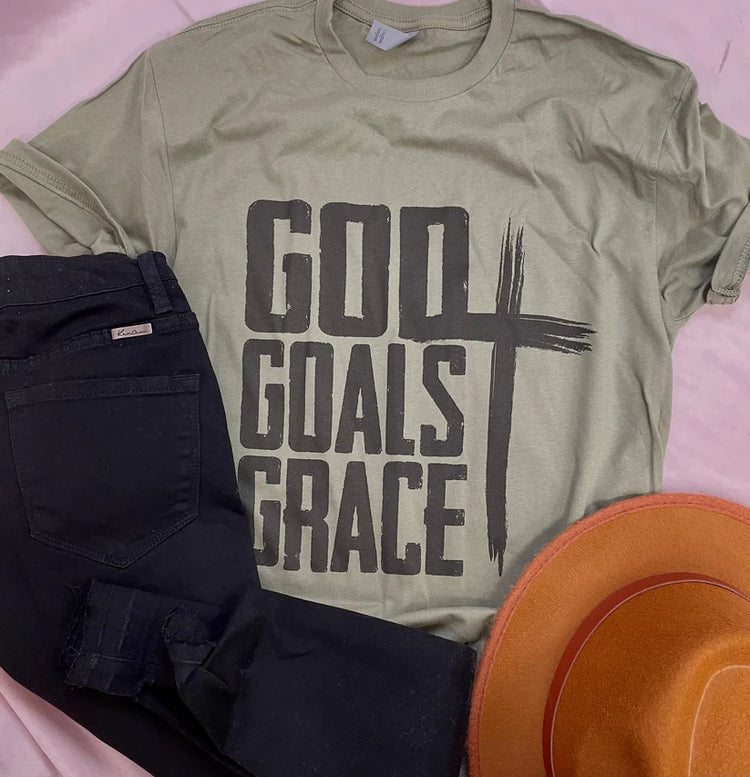 God Goals & Grace Faith Graphic Tee