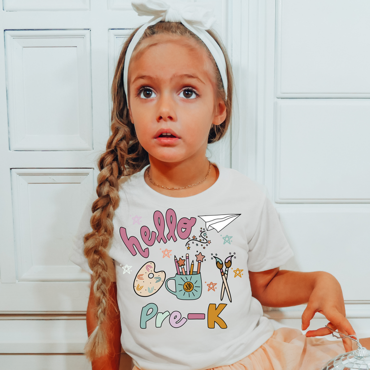 Hello Pre-k  Kids Graphic Tee