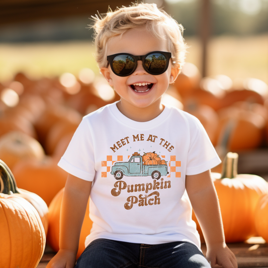 Meet Me At The Pumpkin Patch Bonfires Kids Graphic Tee