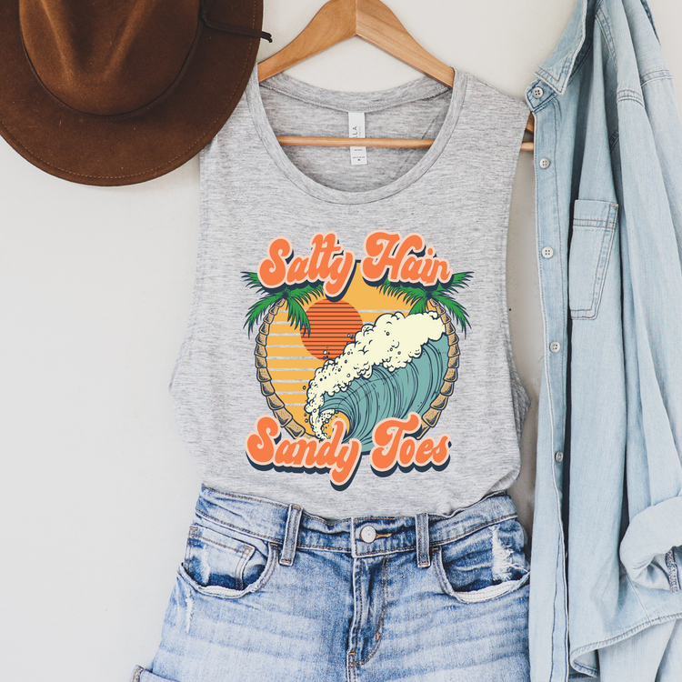 Salty Hair Sandy Toes Summer Tank Top