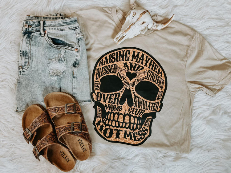 Raising Mayhem Skull Graphic Tee