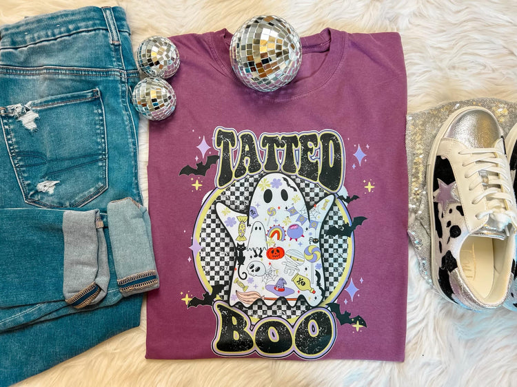 Tatted Boo Graphic Tee, Comfort Colors