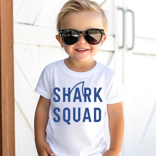 Shark Squad Kids Summer Graphic Tee