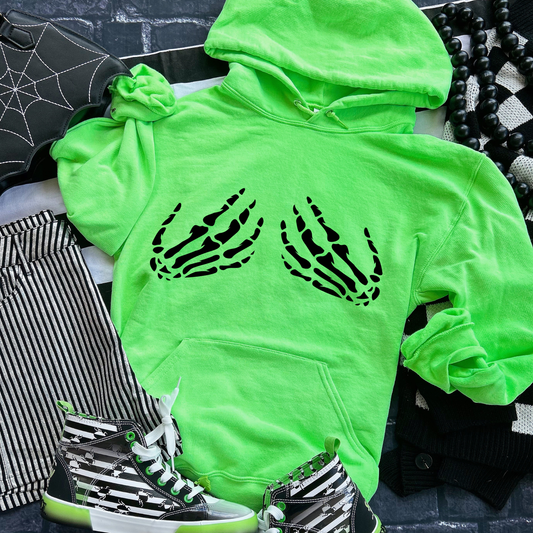 Skeleton Hands Black Halloween Hoodie