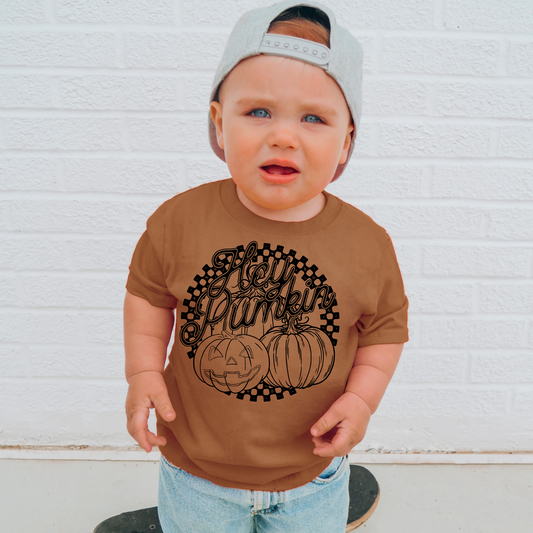 Hey Pumnpkin Halloween Kids Graphic Tee