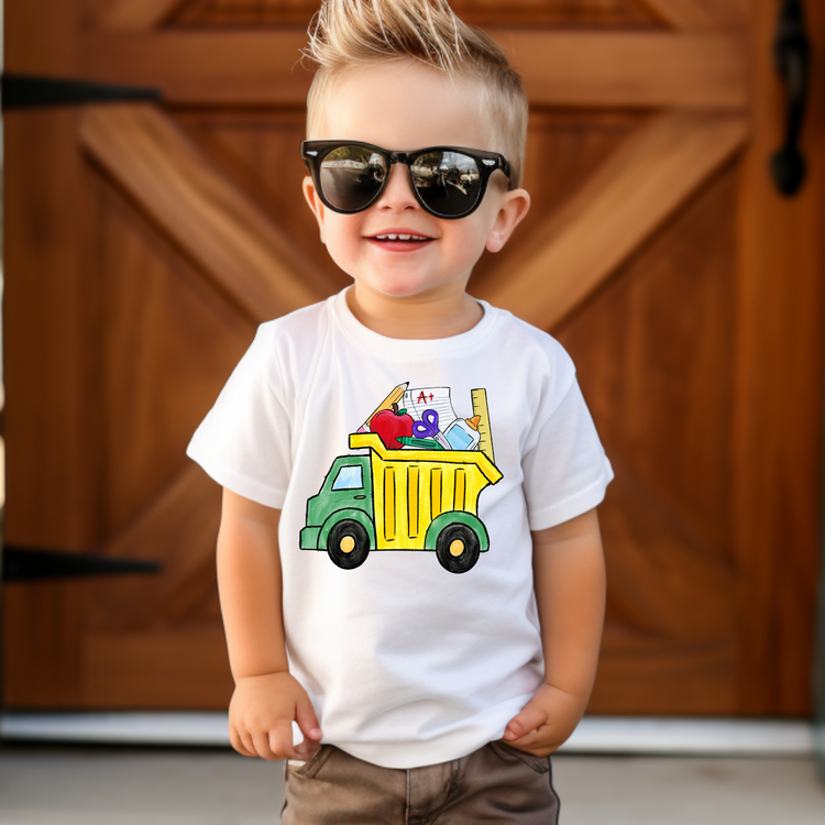 School Dumptruck Doodles Graphic Tee