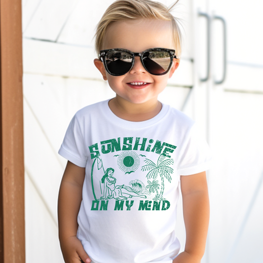 Sunshine On My Mind Kids Summer Graphic Tee