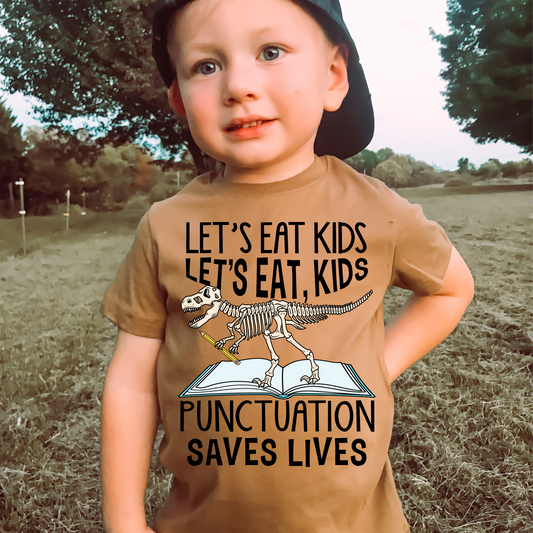 Punctuation Saves Lives Doodles Graphic Tee