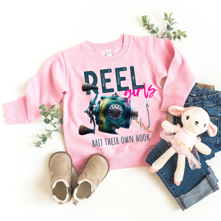 Kids Reel Girls Baith Their Own Hook Sweatshirt