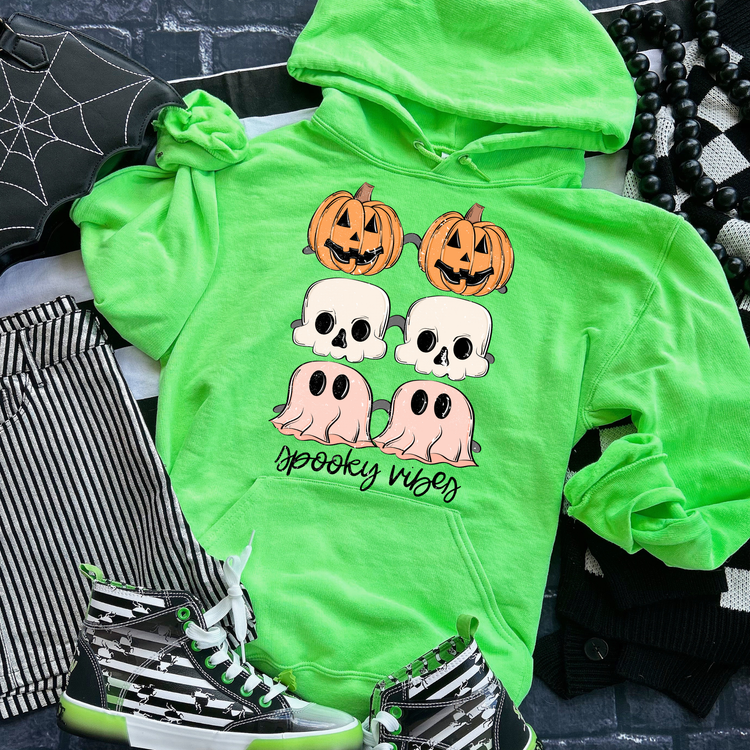 Spooky Vibes Glasses Halloween Hoodie