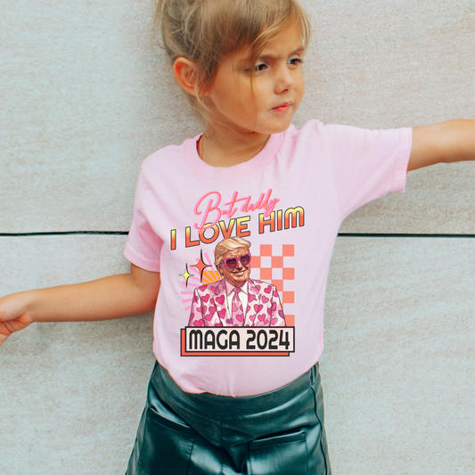 But Daddy I love Him Kids Political Graphic Tee