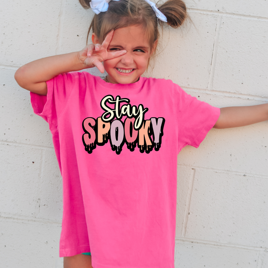 Stay Spooky Comfort Colors Youth Halloween Graphic Tee