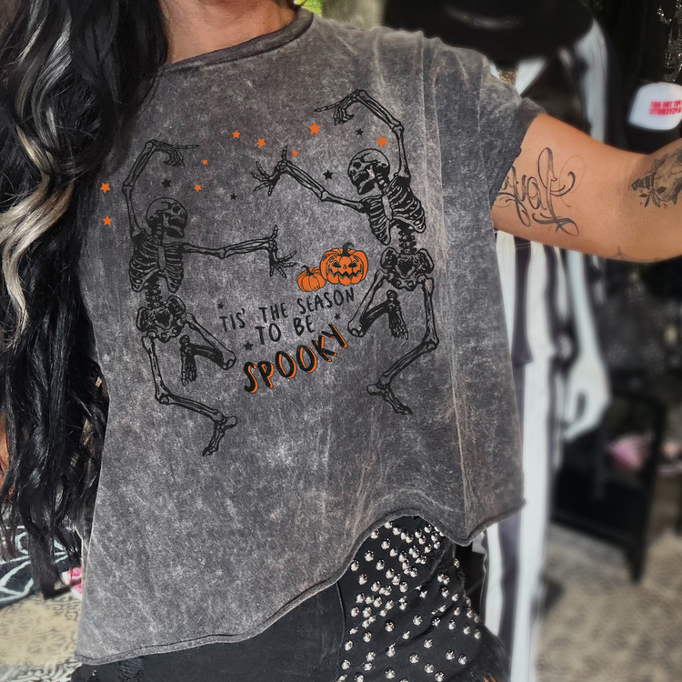 Tis The Season  Mineral Washed Halloween Tee