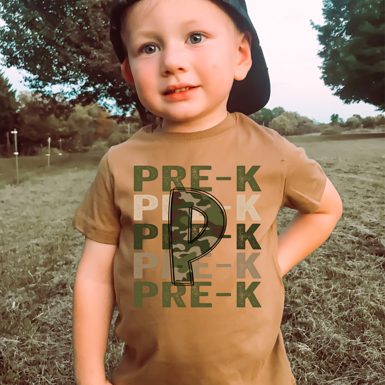 Pre-K  Camo Kids Graphic Tee