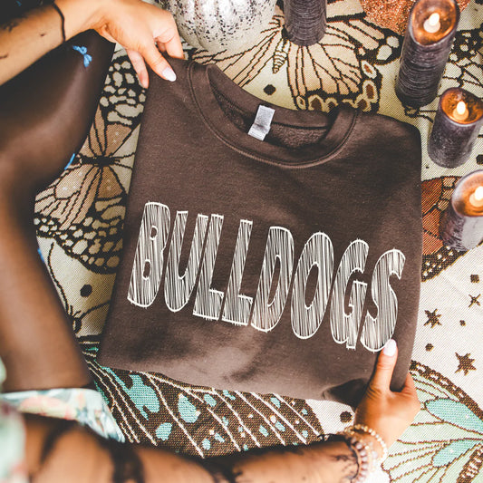 Bulldogs School Spirit Scribble Sweatshirt