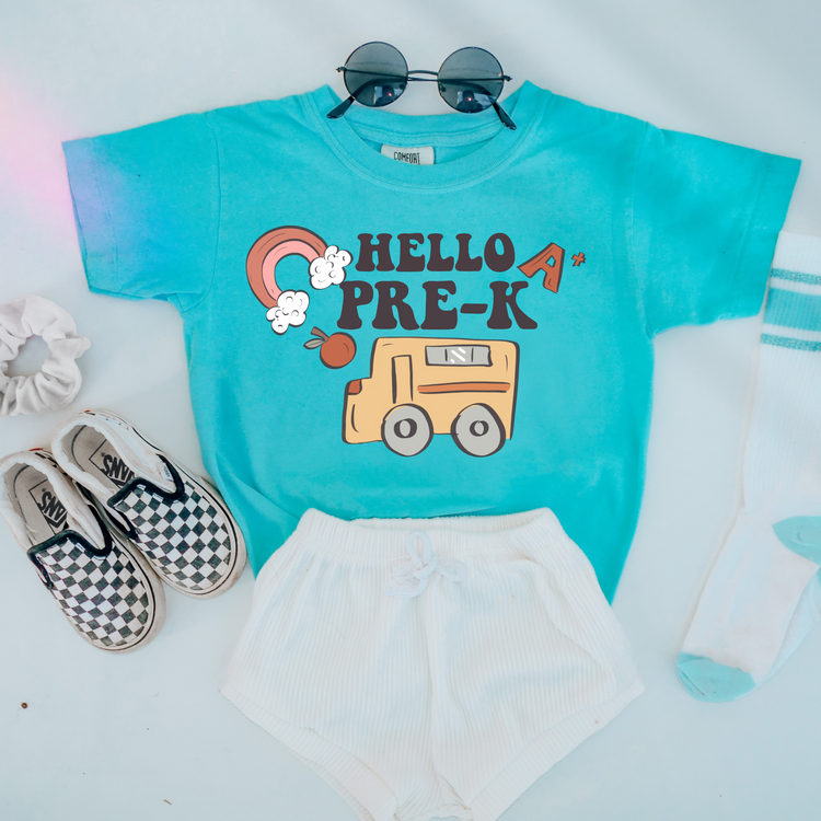 Hello Pre-K Comfort Colors Youth Graphic Tee