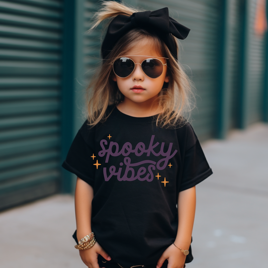 Spooky Vibes Halloween Kids Graphic Tee