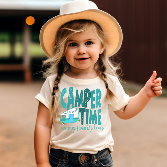 Camper Time Kids Summer Graphic Tee