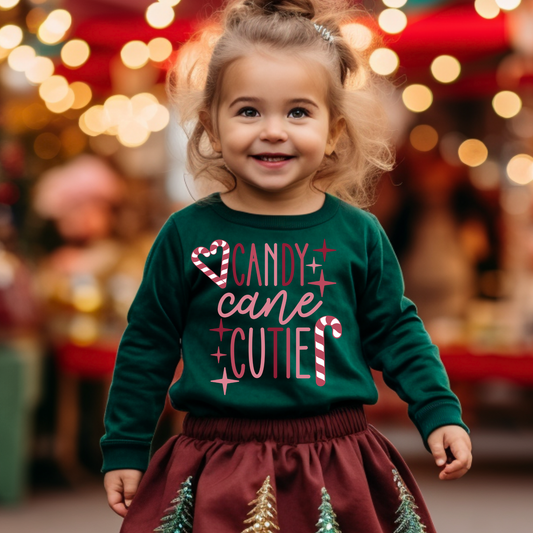 Candy Cane Cutie Christmas Long Sleeve Tee